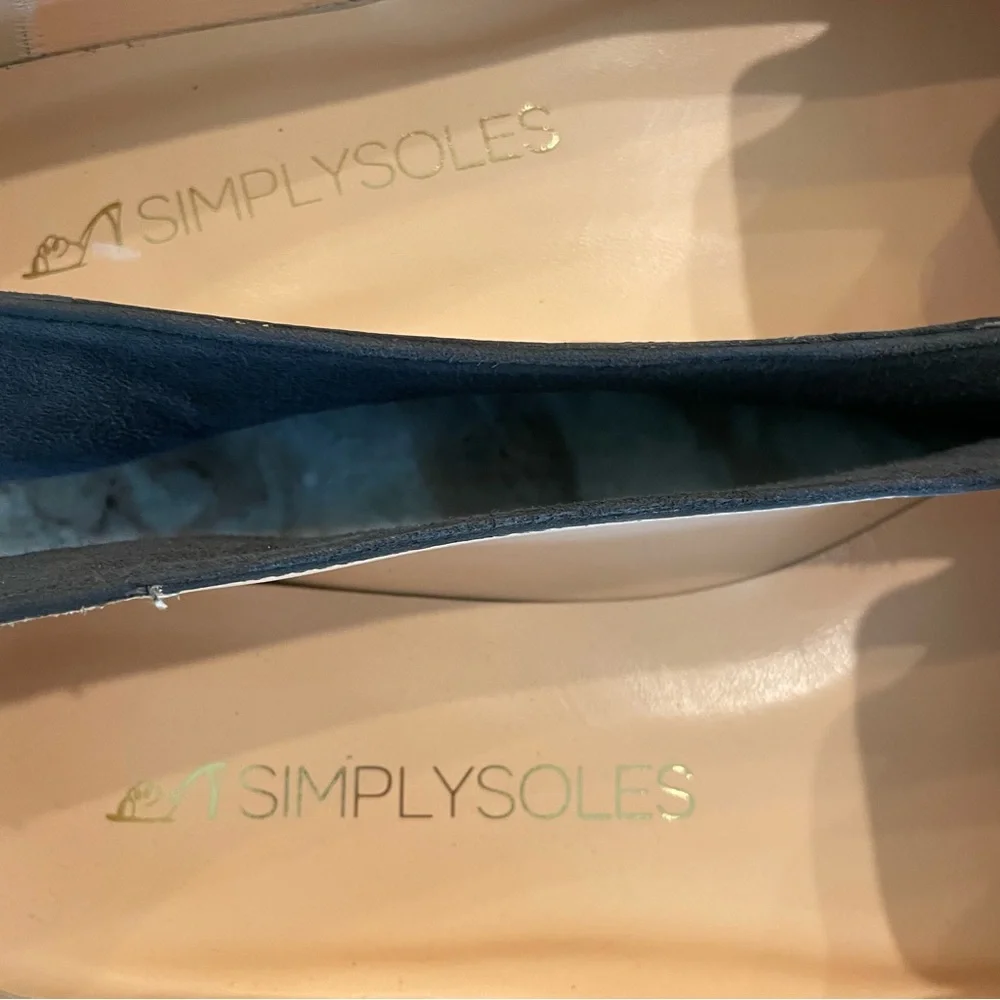 Simply Soles Simplysoles Leather Pointed Toe Flat Loafer Shoes Size 9.5